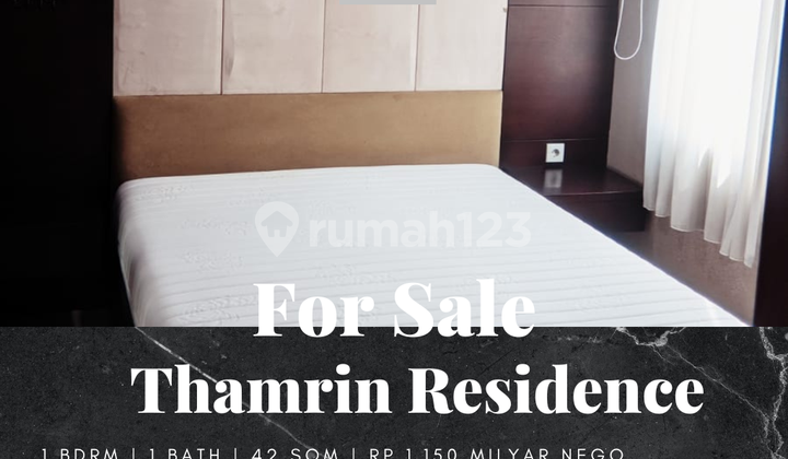 Jual Apartemen Thamrin Residence 1 BR Furnished Bagus