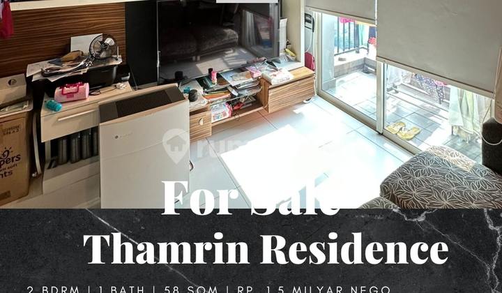 Dijual Apartement Thamrin Residence 2 BR Furnished Bagus