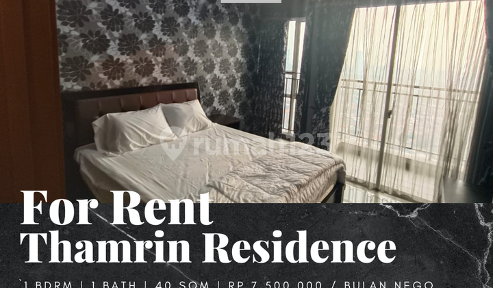 Disewakan Apartement Thamrin Residence 1 BR Furnished Bagus