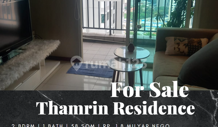 For Sale Thamrin Residence Apartment 2 Bedrooms Fully Furnished Tower B