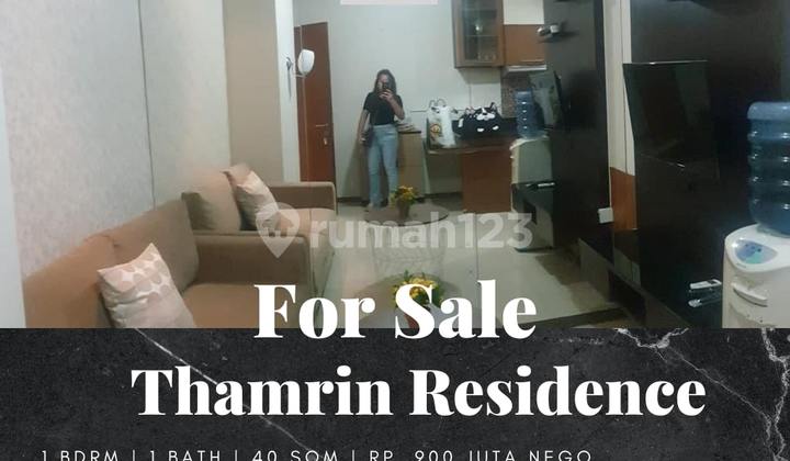 Selling Thamrin Residence 1 Bedroom Furnished Apartment, Good Condition
