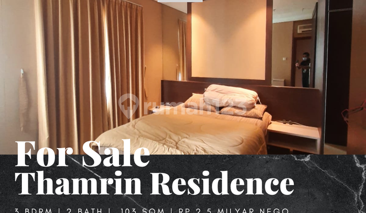 For Sale Thamrin Residence Apartment 3 Bedrooms Full Furnished with Pool View For Sale Thamrin Residence Apartment 3 Bedrooms Full Furnished with Pool View
