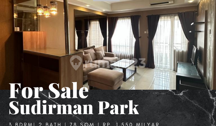 For Sale: Sudirman Park Apartment, 3 BR, Furnished, Good Condition, Mid Floor For Sale: Sudirman Park Apartment, 3 BR, Furnished, Good Condition, Mid Floor