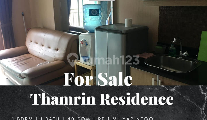 Dijual Apartement Thamrin Residence Tipe L 1Br Furnished