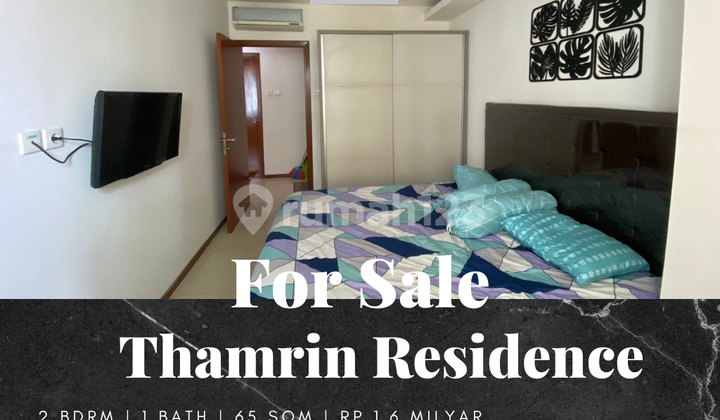 Dijual Apartement Thamrin Residence 2Br Furnished Lantai Sedang