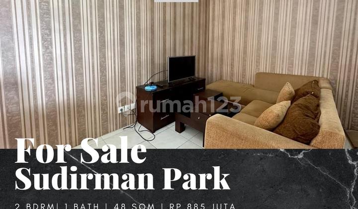 Dijual Apartement Sudirman Park 2 BR Full Furnished View Utara