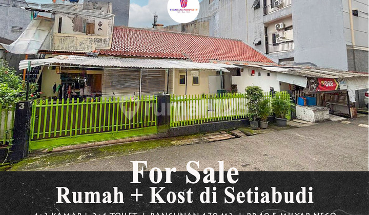 House + Boarding House for Sale in Setiabudi, South Jakarta, Good and Strategic Location