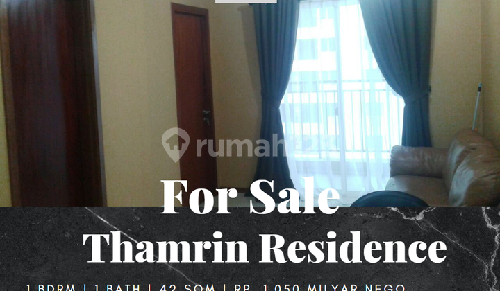 Dijual Apartemen Thamrin Residence 1 Bedroom Full Furnished Bagus 1