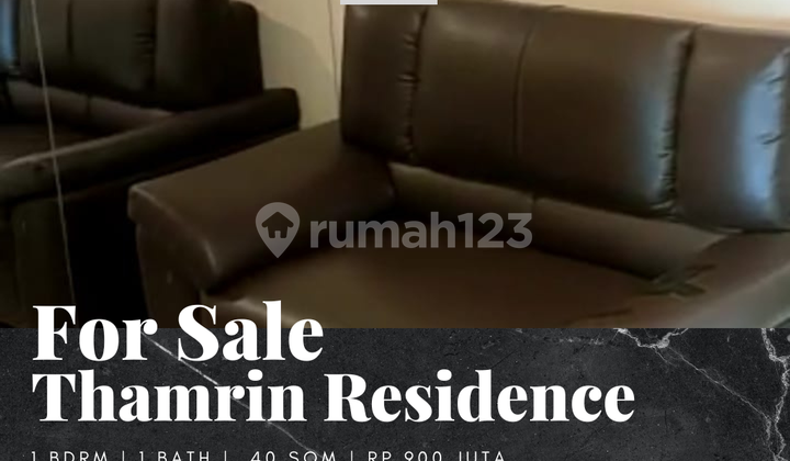Jual Apartemen Thamrin Residence Tipe I 1 Bedroom Full Furnished
