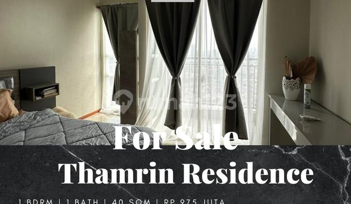 For Sale Thamrin Residence Apartment 1 BR Furnished Good North View