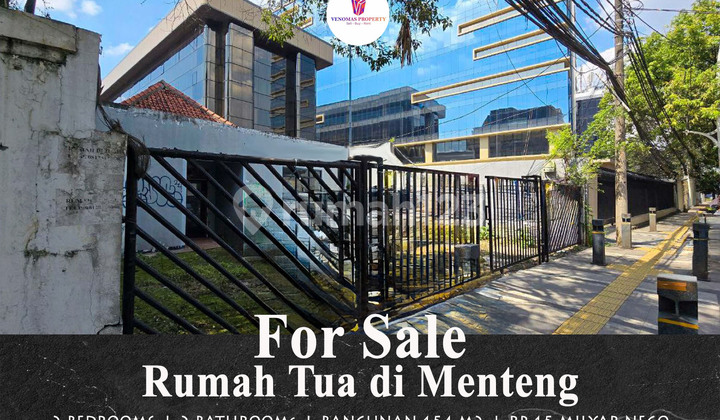 Old House for Sale in Menteng, Central Jakarta, Land Only.