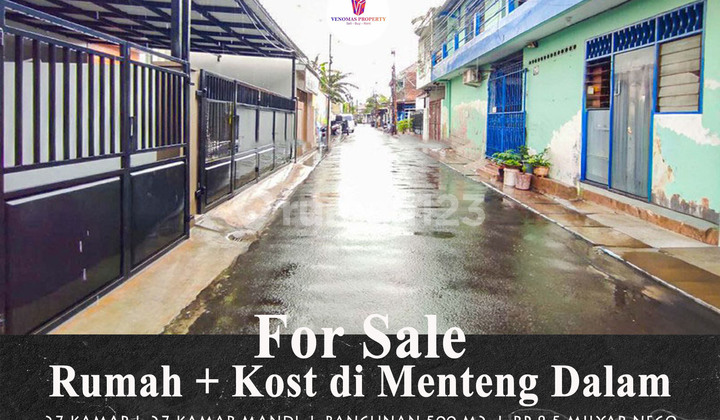 Dijual Rumah + Kost di Menteng Dalam Lokasi Sangat Strategis