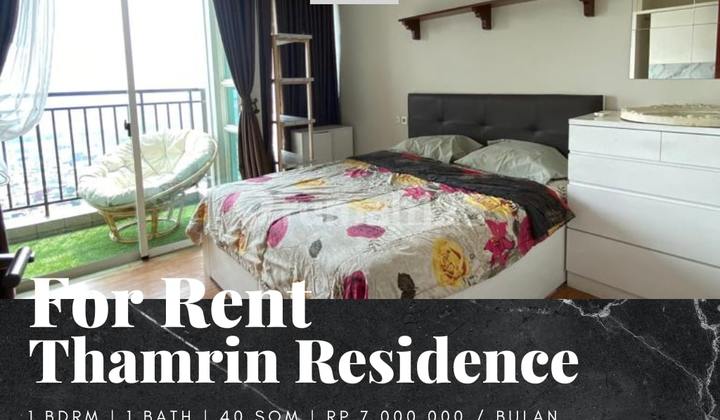 Disewakan Apartemen Thamrin Residence 1 Bedroom Furnished Bagus