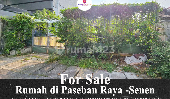 For Sale House in Paseban Raya Senen, Highly Strategic Business Center