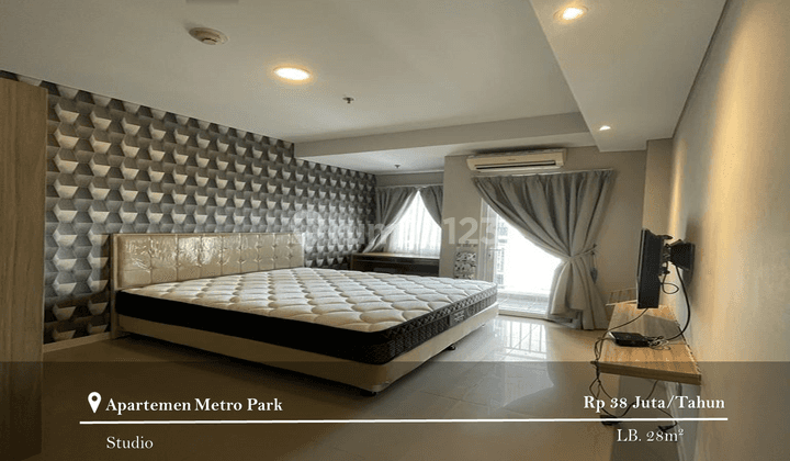 Disewakan Apartement Metro Park Residence Type Studio Furnished 1
