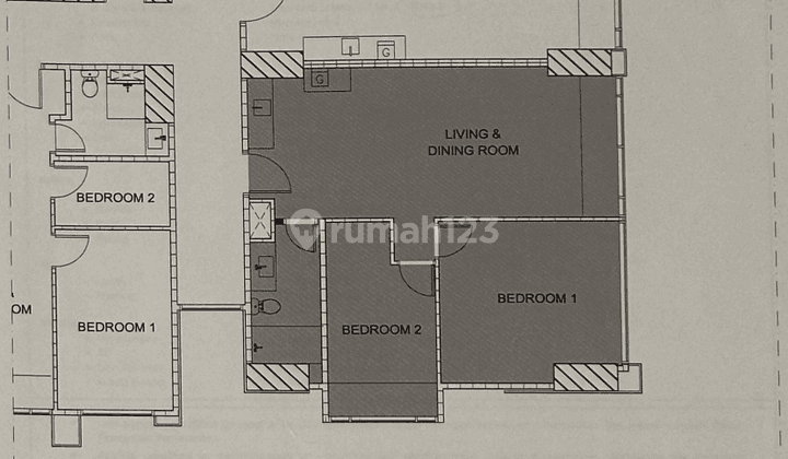 Disewakan Apartemen Orange County 2br Bagus Full Furnished Nyaman 2