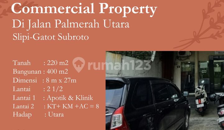 Bangunan Komersial,Strategis, Pusat Kota , Palmerah utara , Slipi, Jakarta Bangunan Komersial,Strategis, Pusat Kota , Palmerah utara , Slipi, Jakarta