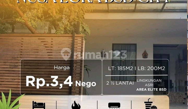 Rumah Hook Siap Huni Bsd Nusaloka Dekat Tol dan Mall