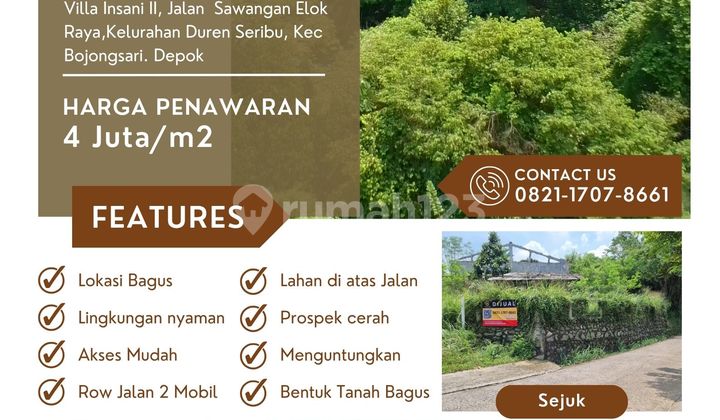Good Land, Strategic Location on Jl Sawangan Elok, Duren Seribu, Near ARCO Housing, Parung, Depok
