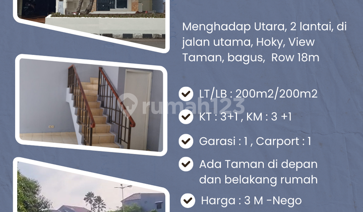 Bagus , View Taman , LT 200M2 Cluster Vanda, Palm Semi, Karawaaci