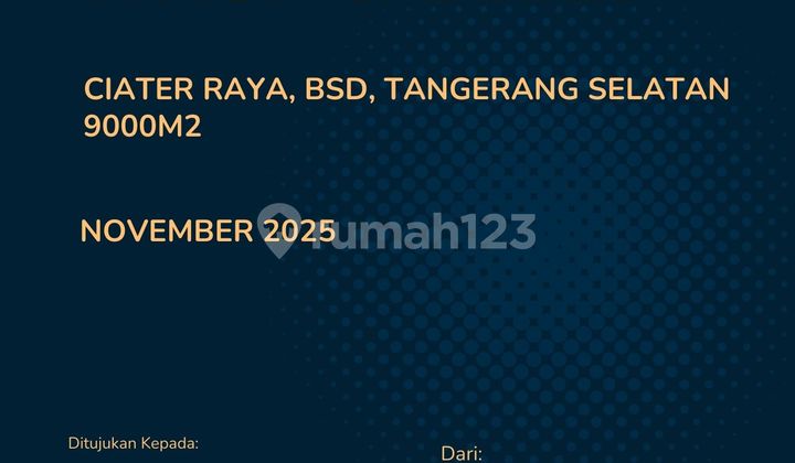 Strategic Land, Premium, 400 meters from the toll gate in Ciater, BSD