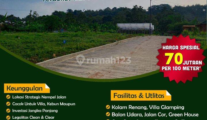 Tanah 100 m² deket jakarta udara segar dan dingin  2