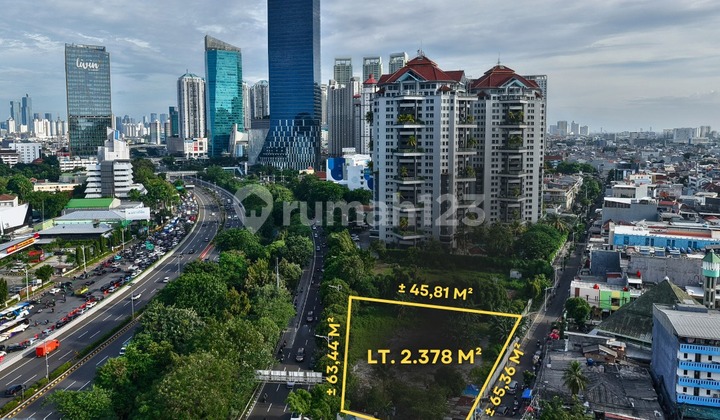 Slipi Dibawah NJOP Tanah Kavling Komersial Zona K1 Diapit 2Jalan Grogol Jakarta Barat