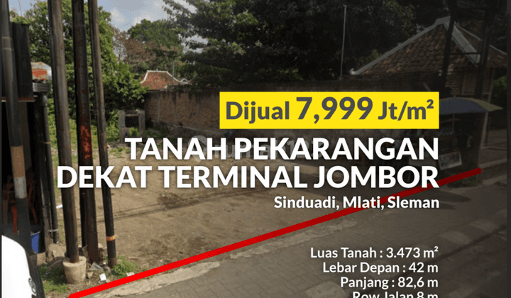 TANAH DI DEKAT TERMINAL JOMBOR, JCM, SLEMAN 2