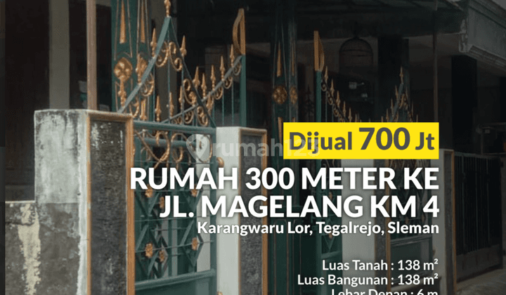 Rumah Tinggal 2 Kamar Dekat Tugu Yogyakarta  1