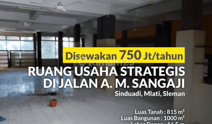 Ruang Usaha di jalan besar, strategis jl am sangaji 1