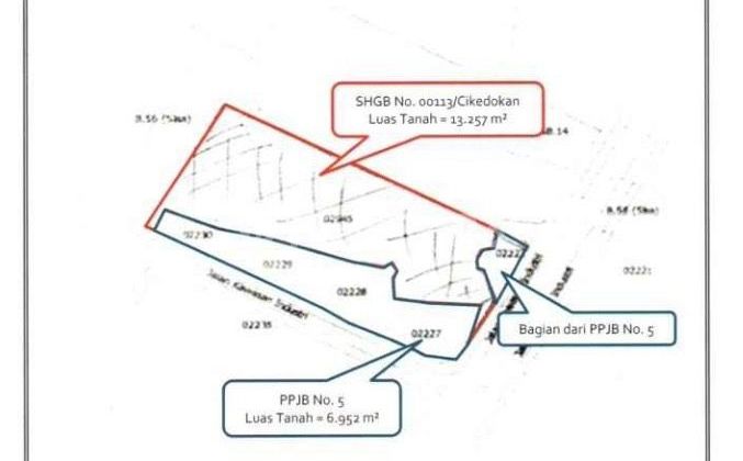 For Sale & Rent 2 Hectare Industrial Land in Bekasi 70 M Rent 3 M/year