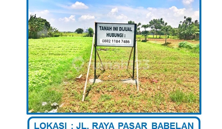 Tanah Datar Shm 2.478 M2 Di Jl. Raya Pasar Babelan, Bekasi