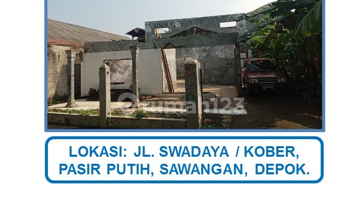 Land Plot : 528 m2 on Jl Swadaya/Kober, Pasir Putih, Sawangan, Depok.