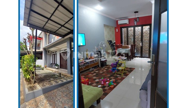 Jual Cepat Rumah 2 Lantai SHM Semi Furnished di Perumahan Dukuh Zamrud, Mustikajaya, Bekasi.