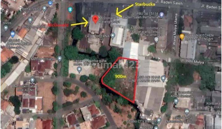 Dijual Tanah Komersial Cocok Cluster Rumah Bisnis Belakang Starbucks Karang Tengah 2