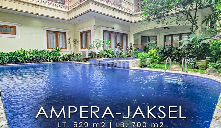 RUMAH MEWAH HOOK DENGAN KOLAM RENANG DI AMPERA JAKSEL