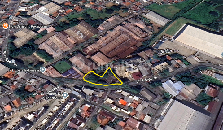 Bangunan hadap utara di Bawah NJOP di pekapuran, curug, depok