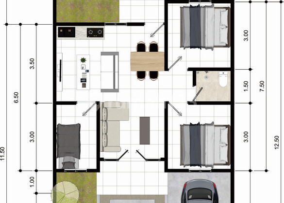 Cheap House for Sale in Lampung Jl. Mawar Sukarame Near Uin Lampung Campus 2