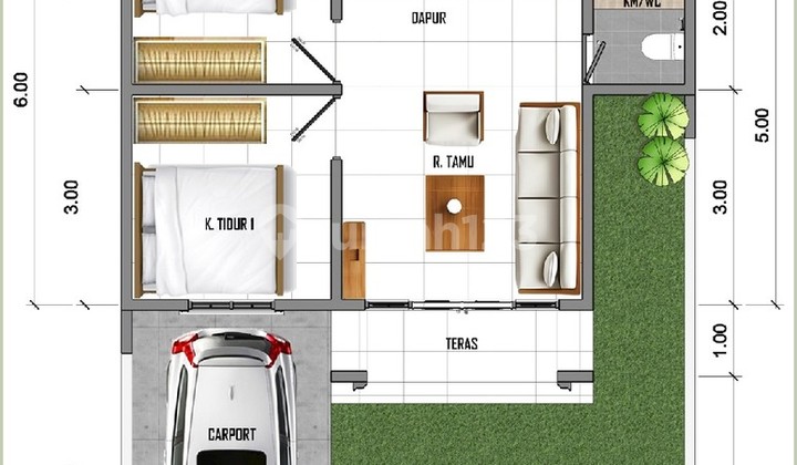 Affordable house in Godean around 300 million near HM Soeharto Museum