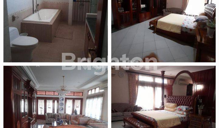 RUMAH FULL FURNISHED ADA KOLAM RENANG SANGAT LUAS TINGGAL BAWA KOPER AJA DALAM CLUSTER RAFFLES HILS 2