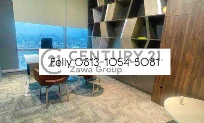 Disewakan Office Space Soho Capital Lantai Rendah - Size 321 m², Furnished Siap Masuk, 250 Ribu/m²/Bulan, Central Park, Jakarta Barat