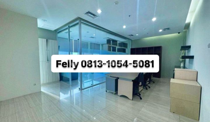 For Rent Fully Furnished Office Space In APL Tower - Area 142.24 m², 265 Thousand/m²/Month, Central Park, West Jakarta
