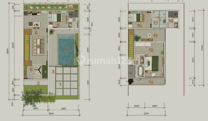 Dijual villa dengan konsep minimalis di daerah Uluwatu, Jimbaran, Kuta Selatan  Rumah Semi Furnished SHM - Sertifikat Hak Milik Baru di Uluwatu 2