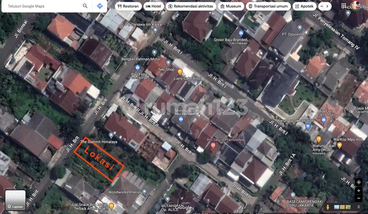 Tanah Siap Bangun Dekat Pintu Tol Meruya Jakarta Barat