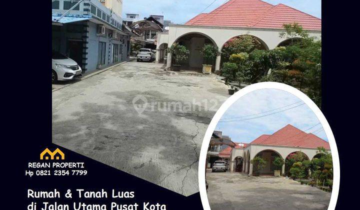 Rumah Hitung Tanah Bonus Rumah Kamar 6, Kamar Kos 9, Ruko 2 Petak Tanah Luas 1700m di Jalan Utama 1