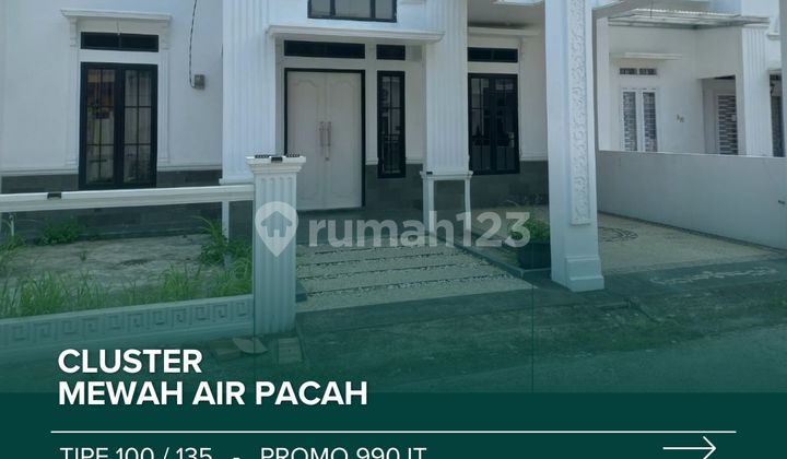 Dijual Rumah Cluster Mewah 3 Kamar Tipe 100 Promo 990jt di Bypass Air Pacah Depan Tvri Koto Tangah