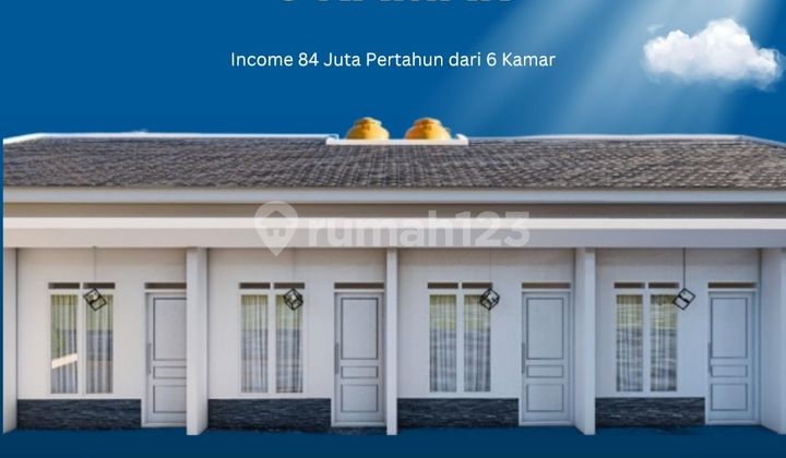 Dijual Rumah Kos 6 Kamar Income 84juta Pertahun, SHM, 3 menit ke Kampus Baiturrahmah Bypass 1