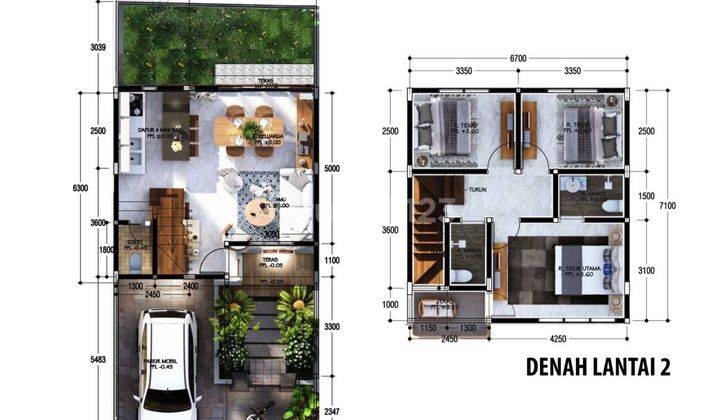 House For Sale !!rumah Konsep Modern Minimalis Di Panjer, Denpasar Selatan Dekat Sanur Dan Renon 2