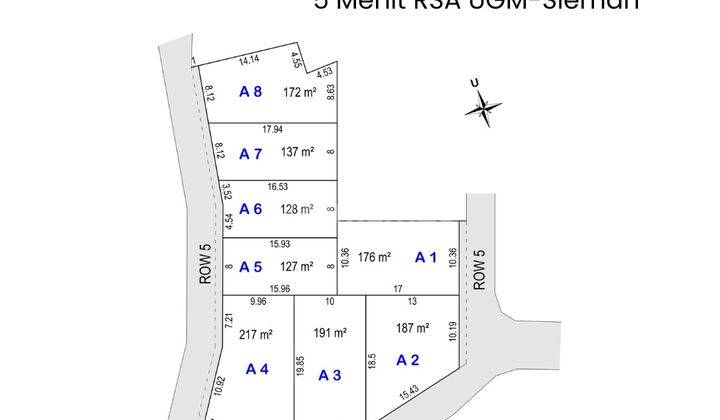 Tanah Sleman, dekat JCM Mall dan RSA UGM. Legalitas SHM 2