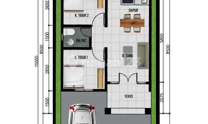Tempel  Dekat Polres Sleman-Rumah Bali Style 2 KT 2